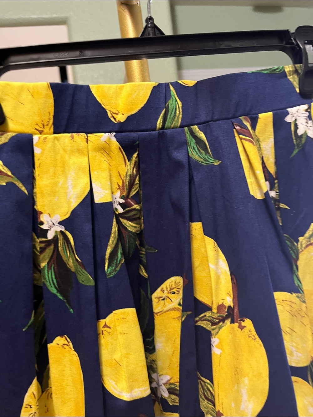 Lemon Print Skirt Sz Small - Picture 3 of 5